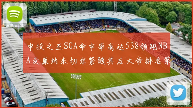 中投之王SGA命中率高达538领跑NBA麦康纳米切尔紧随其后大帝排名第七